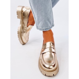 Mocassins plataforma Sidney Gold dourado 1