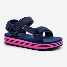 Sandálias Plataforma Feminina Lee Cooper LCW-24-05-2754L Azul Marinho 1