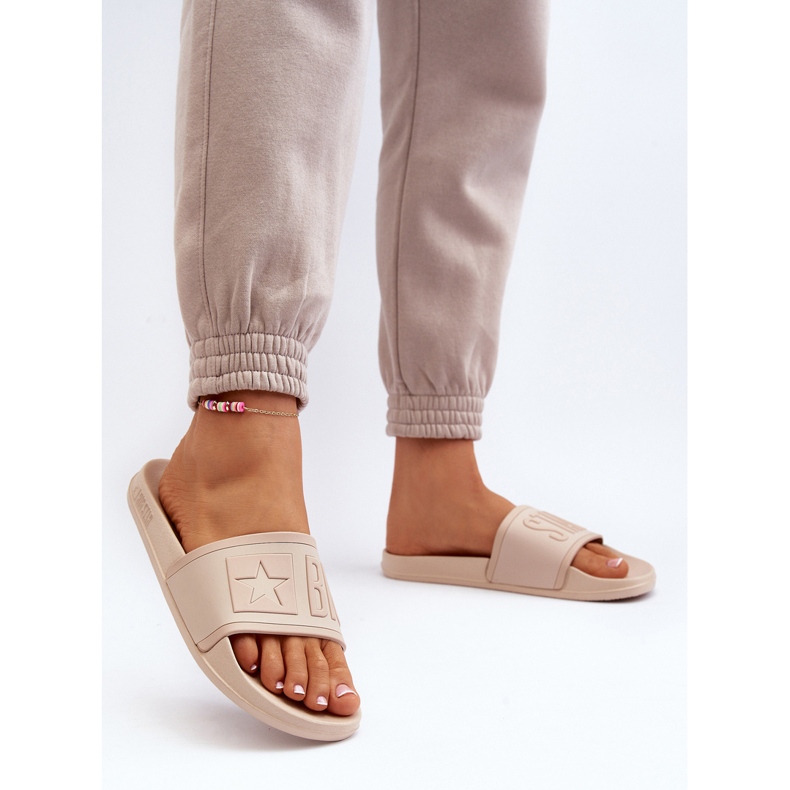 Chinelos femininos Big Star NN274A645 Bege 2