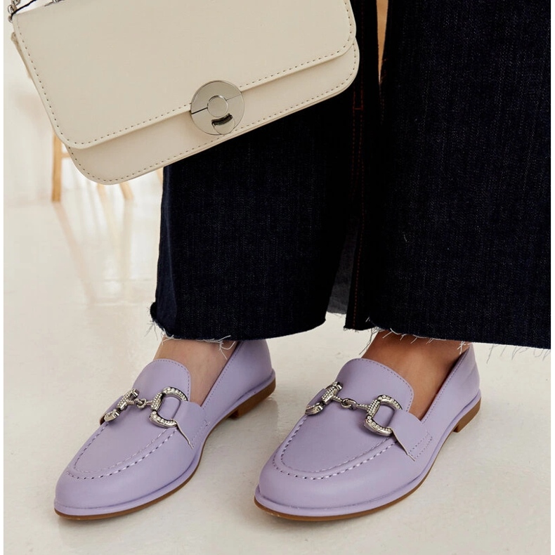 Mocassins roxos com zircões da Marija tolet 1 Mocassins roxos com zircões da Marija tolet 1