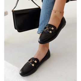 Mocassins pretos com fivela Comerio 1