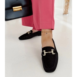 Mocassins de veludo preto com strass Fabrizia 1