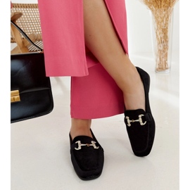 Mocassins de veludo preto com strass Fabrizia 2