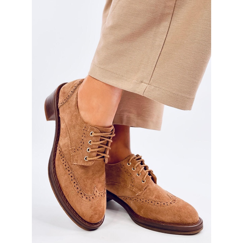 Mocassins de salto alto Vedra Camel marrom 2