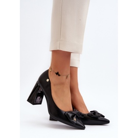 Vinceza Sapatos de salto alto com laço, Preto Ariemessa 2