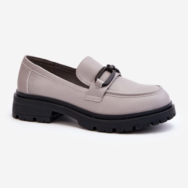 Vinceza Mocassins femininos de couro natural cinza Imbleria 1