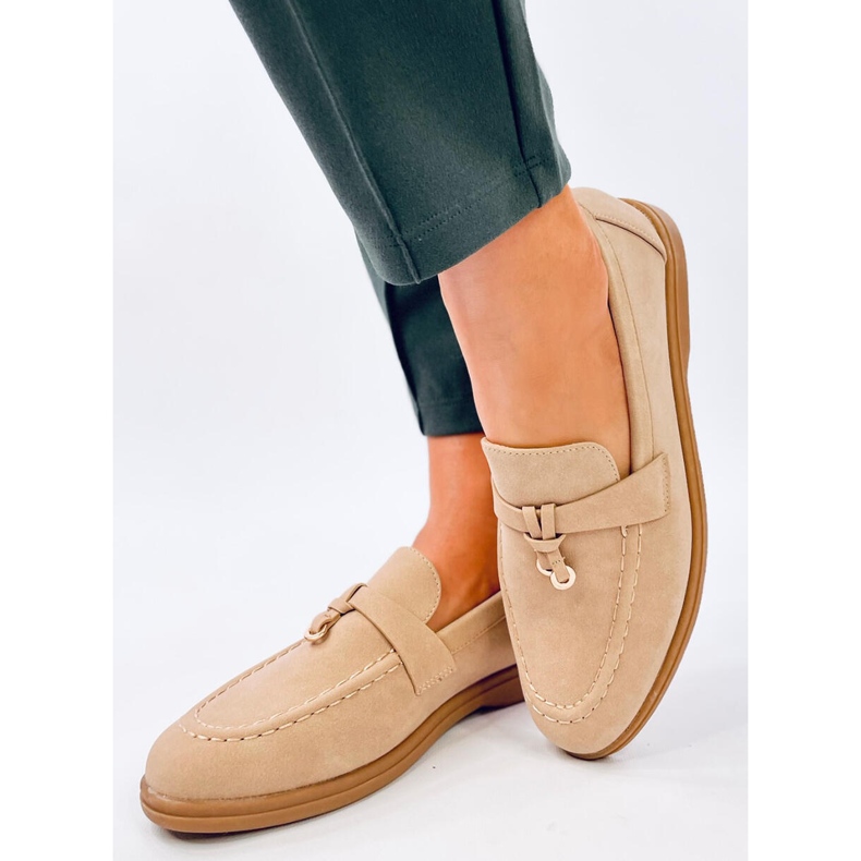 Mocassins femininos Antonisa Khaki bege 2