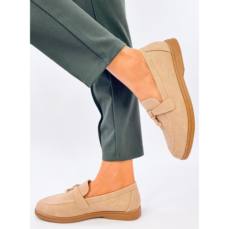 Mocassins femininos Antonisa Khaki bege 1