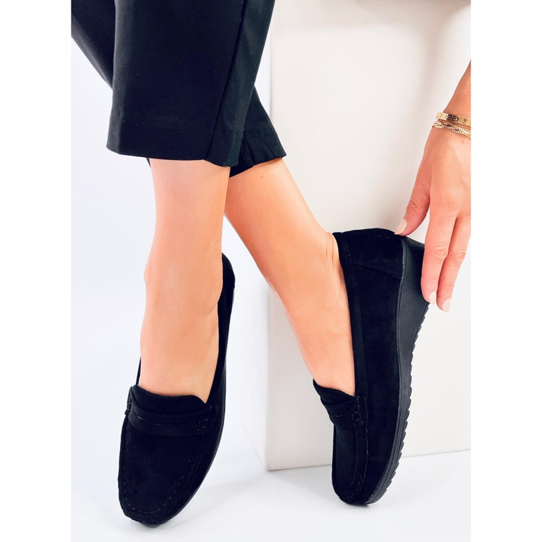 Mocassins de cunha pretos Vegar 2