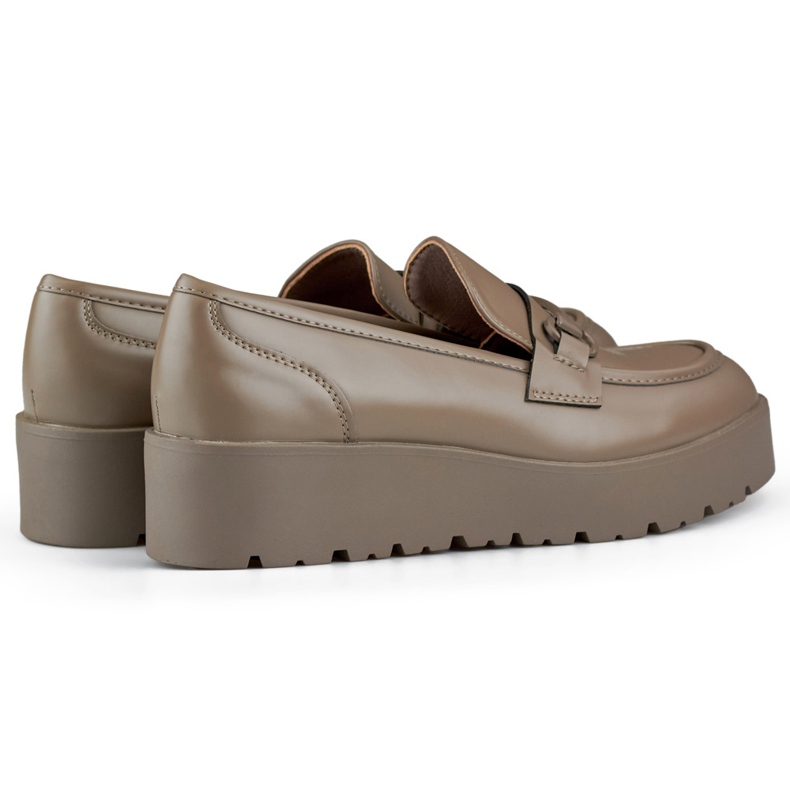 Sapatos femininos marrons com cunha baixa, sapatos femininos com plataforma marrom bege 1 Sapatos femininos marrons com cunha baixa, sapatos femininos com plataforma marrom bege 1