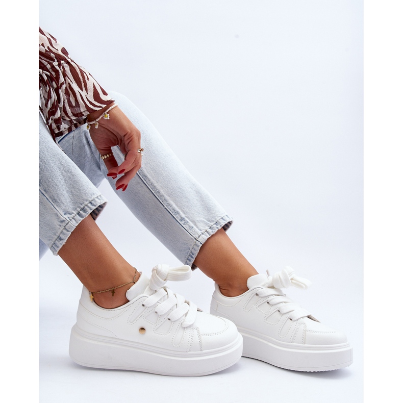 Tênis feminino com plataforma, Branco Asylia 1 Tênis feminino com plataforma, Branco Asylia 1