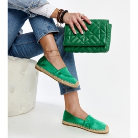 Alpercatas verdes brilhantes com plataforma Caithlin 1