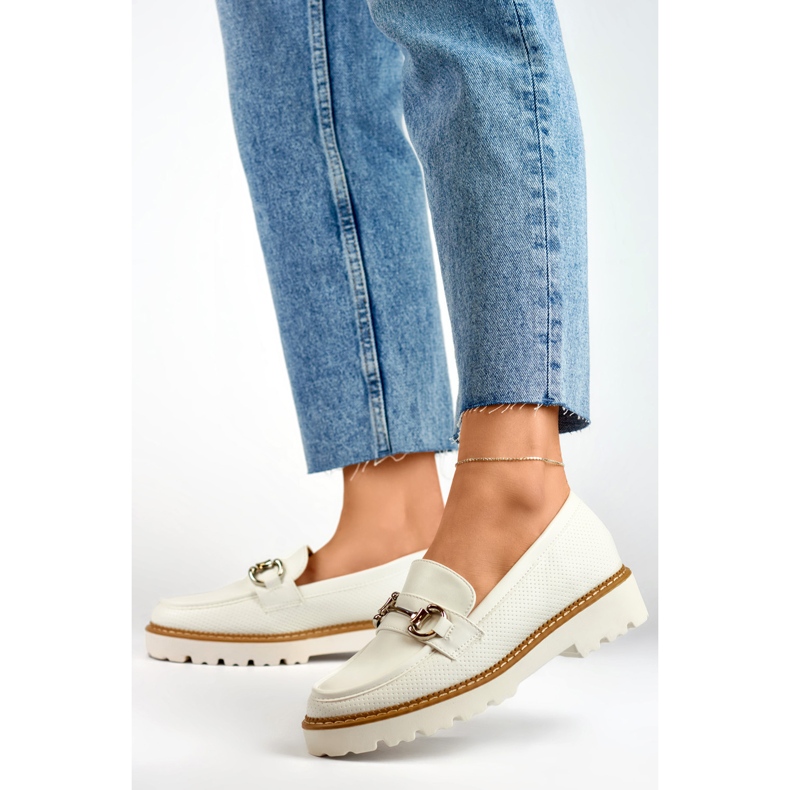 Sapatos plataforma femininos brancos 2