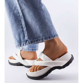 PA1 Sandália plataforma branca Lachapelle. branco 2