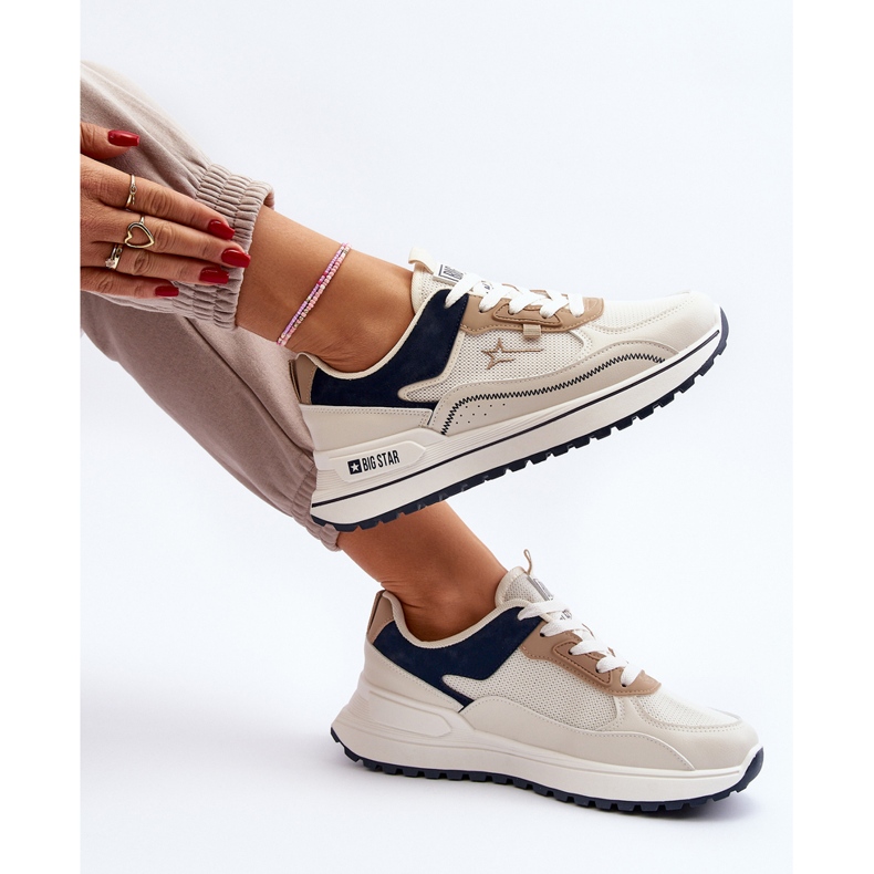 Tênis feminino Big Star NN274A092 bege 1