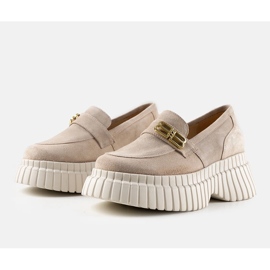 Karino sapato de camurça bege 1