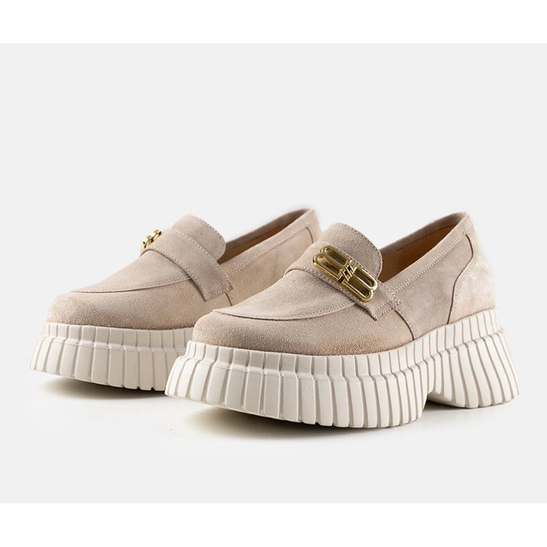 Karino sapato de camurça bege 1