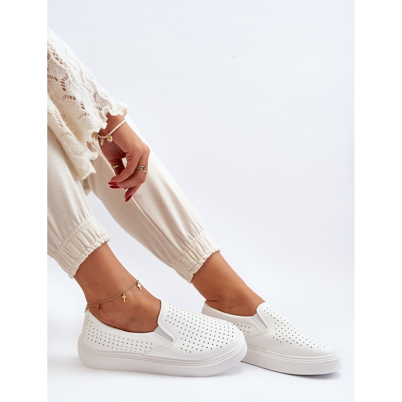 Tênis feminino slip-on aberto branco Echossia branco 1
