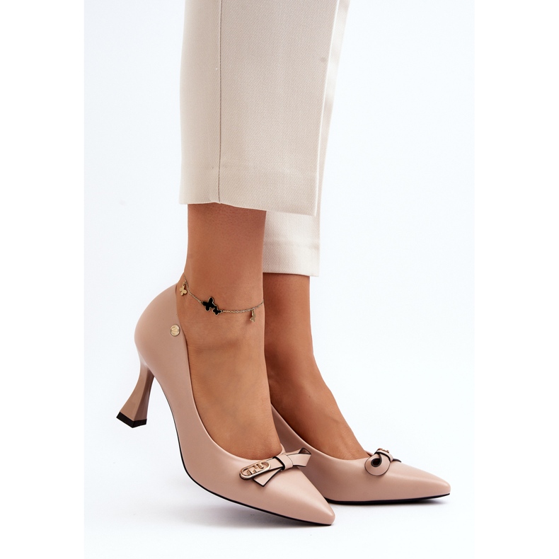 Vinceza Botas de couro ecológico Kismetti bege 2