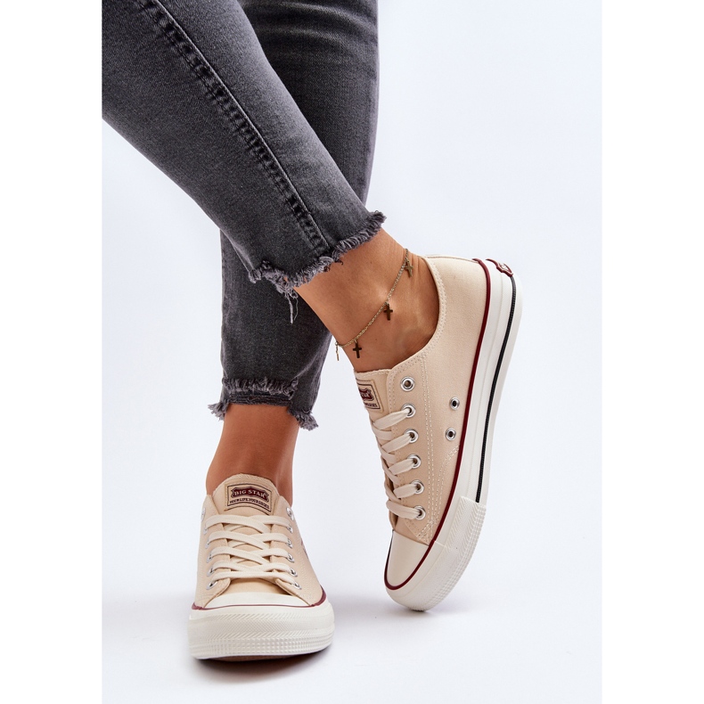 Tênis feminino Big Star NN274236 Bege 1