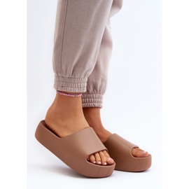 Chinelos femininos com sola grossa, marrom Oreithano castanho 2 Chinelos femininos com sola grossa, marrom Oreithano castanho 2