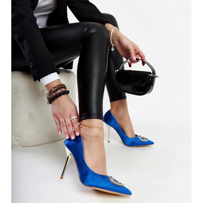 Saltos Elife azuis com zircônia cúbica azul 1