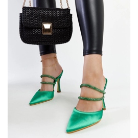 Chinelos verdes de salto alto Raffaelina 1