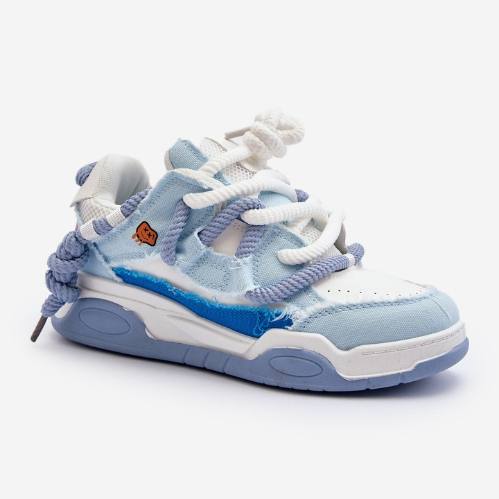 Tênis feminino com cadarço grosso, Miatora Azul 1