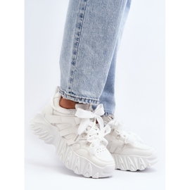 Tênis feminino com sola robusta, branco Ellerai 2