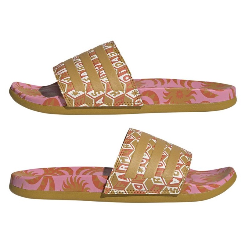 Chinelos Adidas Adilette Comfort IG1269 marrom beges e marrons 1