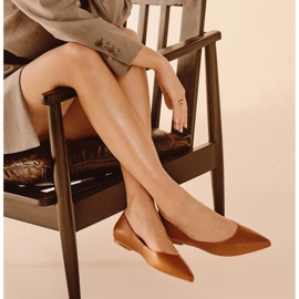 Marco Shoes bailarinas sutis castanho 2