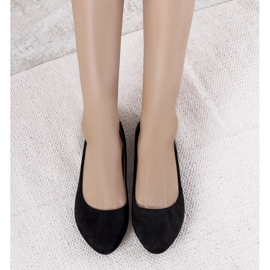 Julie bailarinas pretas brilhantes para mulheres preto 1