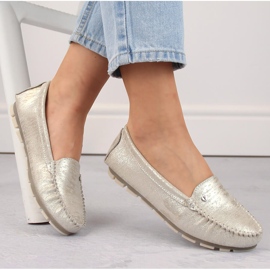 Filippo DP2037/24 GO mocassins femininos de couro bege 1