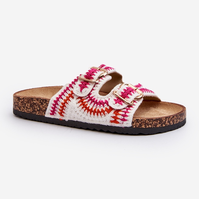 Chinelos femininos com sola de cortiça, Fannea branco 1 Chinelos femininos com sola de cortiça, Fannea branco 1