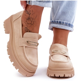 Seastar Mocassim feminino de camurça sem cadarço Bege Pure Love 5