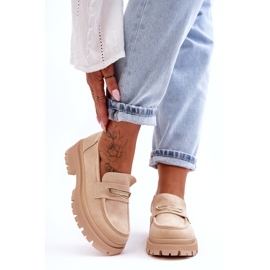 Seastar Mocassim feminino de camurça sem cadarço Bege Pure Love 2