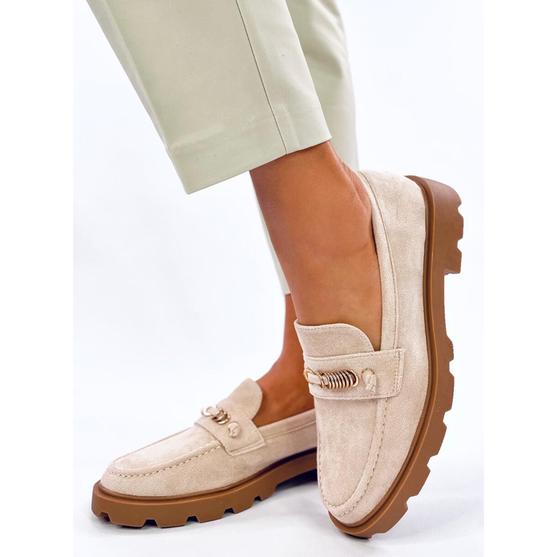 Mocassins femininos Molla Bege 2
