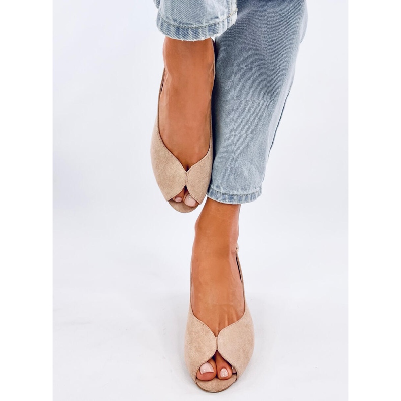 Sandália de tacão caqui Venus bege 1