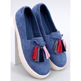 Salma Jeans Tênis com franjas azul 1
