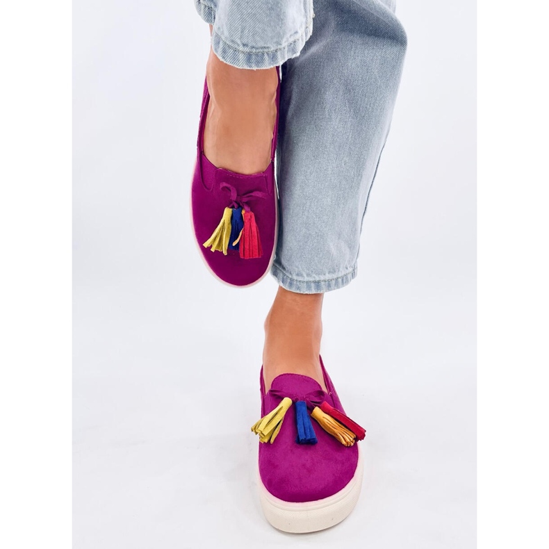 Tênis com franjas Salma Fuchsia rosa 1