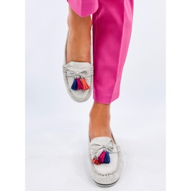 Mocassim cinza com franjas Tamla 1 Mocassim cinza com franjas Tamla 1