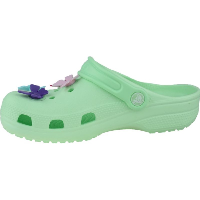 Crocs Classic Butterfly Charm Clog Jr 206179-3TI verde 1 Crocs Classic Butterfly Charm Clog Jr 206179-3TI verde 1