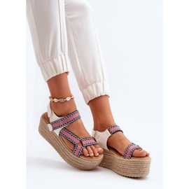 Sandálias femininas com sola maciça trançada, Luminea branca branco 1 Sandálias femininas com sola maciça trançada, Luminea branca branco 1