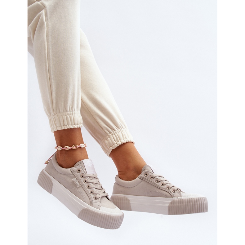 Tênis feminino com sola grossa Lee Cooper LCW-24-31-2178 cinza 1