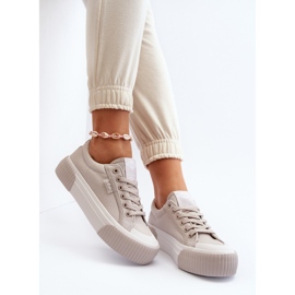 Tênis feminino com sola grossa Lee Cooper LCW-24-31-2178 cinza 2