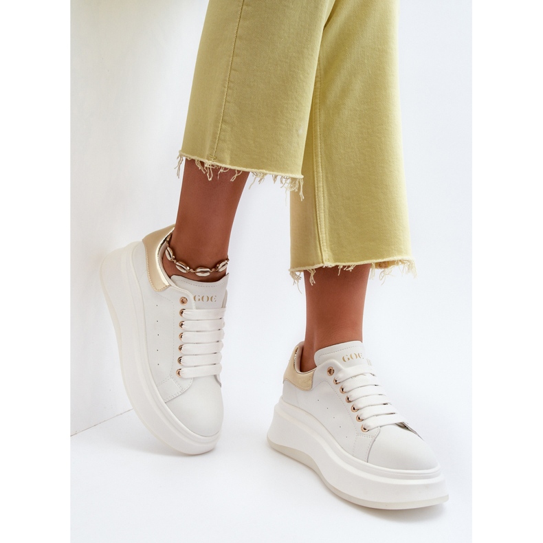 Tênis feminino de couro GOE NN2N4031 branco 1