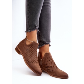 Vinceza Botas rasteiras femininas Janetris Low marrons marrom 2