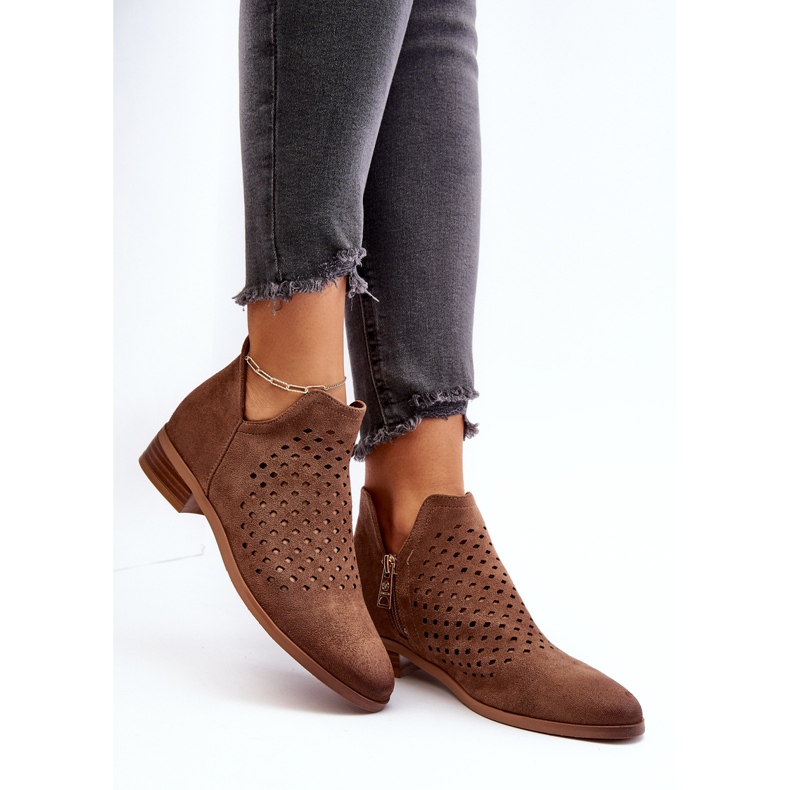 Vinceza Botas rasteiras femininas Janetris Low marrons marrom 2
