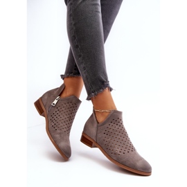 Vinceza Botas baixas femininas cinza Janetris 1