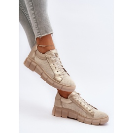 Sapatos femininos de couro Maciejka 05850-22 Bege claro 2